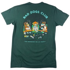 Swag Golf Graphic T-Shirt Men’s LARGE Bad Dogs Club 100% Cotton Green