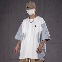 MFCT Men’s Patchwork I-tech Tee Pocket Streetwear Cargo T-shirt