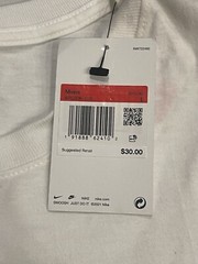 Nike Men’s Sportswear Tee Just Do It Swoosh White AR5006-100 LARGE