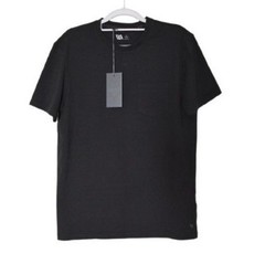 NEW VRST Men’s Essential SS Pocket Tee Pure Black Sz S Gym Train Athleisure
