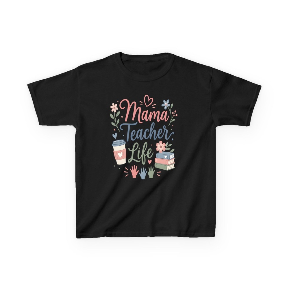 Cute Mama Teacher Life Floral Coffee Crop Top Comfort Colors