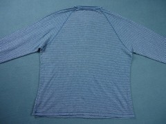 Faherty Cloud Cotton Henley Shirt Men Large Striped Blue Pima Cotton Long Sleeve