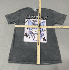 Kuromi Shirt Mens Medium Black Gray Sanrio Butterfly Junk Food Tee Anime 2025