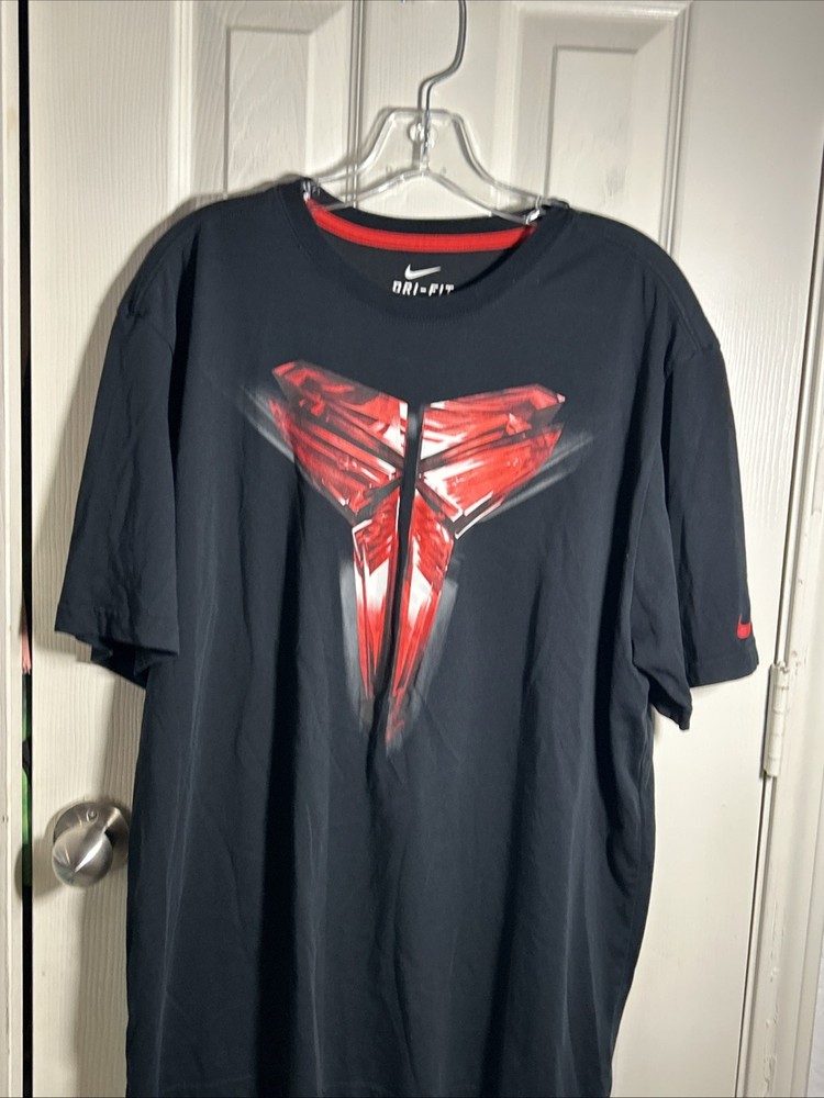 Nike Kobe Bryant Shirt Mens XL Logo Snake Mamba Dri-Fit Black/Red 546119-010