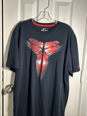 Nike Kobe Bryant Shirt Mens XL Logo Snake Mamba Dri-Fit Black/Red 546119-010