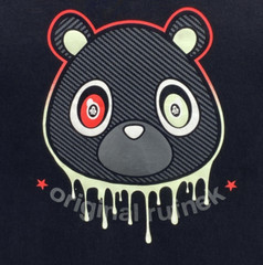 Rufnek Mens Tee Shirt Size Medium Kanye Bear Head Graphics Street SKate