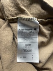 Carhartt Shirt Mens Medium Light Blue/Beige Pocket Workwear Original Fit Cotton