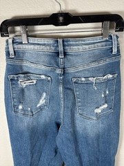 Flying Monkey Womens Distressed Two Tone Split Skinny Jeans Size 26 Ripped