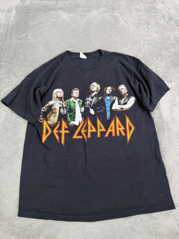 Def Leppard 2007 Tour T Shirt Men’s Size Medium Black