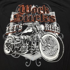 Work Sucks Let’s Ride Shirt Mens Large Black Long Sleeve Motorcycle Graphic