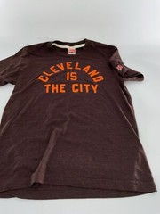 Homage Cleveland Is The City T-Shirt Men’s S Brown Poly Cotton Rayon YGI D4-1