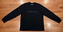 Fear of God Essentials Long Sleeve Shirt Size L Used Black FOG