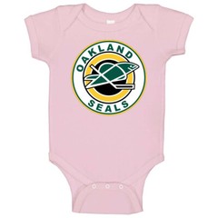 Oakland Seals Retro Hockey Logo Baby One Piece