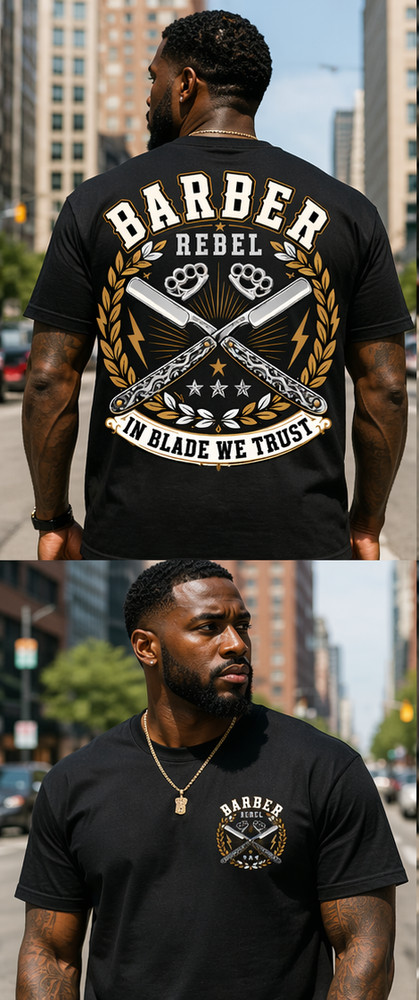 Pro Club Shaka Streetwear Barber Shop Rebel Tee Shirt Mens Big Tall Graphic t