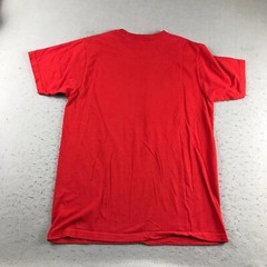 Elf Shirt Mens Large Red Cotton Crew Neck Short Sleeves Raised By Elves Tee