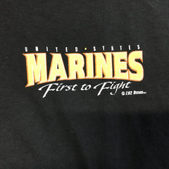 7.62 Design United States Marines Shirt Men Large Black Short Sleeve First Fight