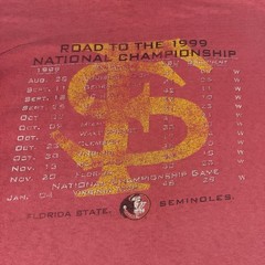 Vintage 1999 Florida State Seminoles ACC National Champions T Shirt Mens Size L