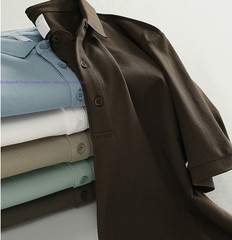 Men’s Summer Shirts Short Sleeve Casual Cotton blend Tops Classic Golf T-Shirt