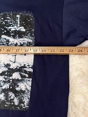 Vintage Graphic Tshirt Winter Scene Single Stitch Snowy Trees Creek 90s Size XL
