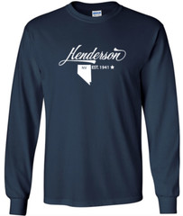 Henderson Nevada State T-Shirt Long Sleeve Graphic Tee Unisex apparel Text logo