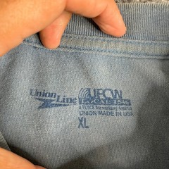 Union Line T-Shirt Mens XL Blue SMART Local 441 Graphic USA Workwear Distressed