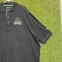 Vintage Coogi Polo Shirt Mens 4XL Black Embroidered Casual Preppy 2000s y2k