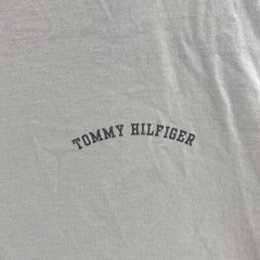 VINTAGE Tommy Hilfiger T Shirt Men XXL 2XL White Spellout Logo Street Wear 00s