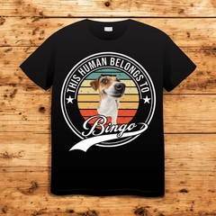 Custom Dog Photo Comfort Tee Personalized Pet Portrait Shirt Dog Lover