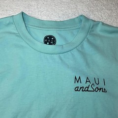 VTG 90’s Maui &Sons Cookie Logo Long Sleeve Celadon Mens Size S w/ Imperfections