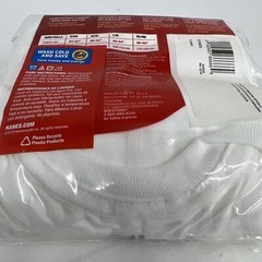 Mens XL/XG Hanes Tagless TShirts 2 Pack White Comfort Soft Wicking Fabric SEALED