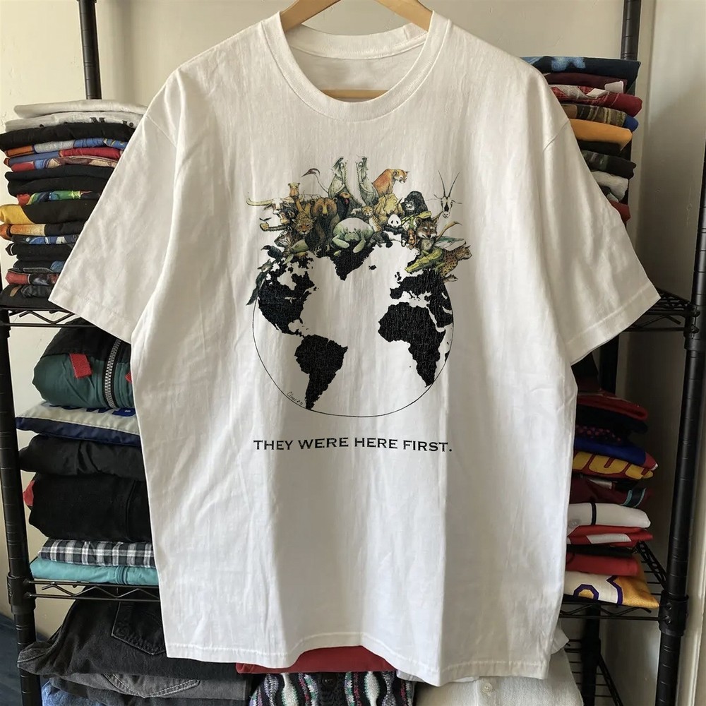 1992 They Were Here First – Washed T-Shirt White M