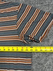 Volcom T Shirt Mens 2XL Multicolor Striped Cotton Modern Fit Logo Embroidered