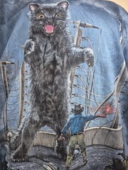 New The Mountain Dead Stock Blue Tye Dye Cat Jurassic Park Trex T-shirt 3XL