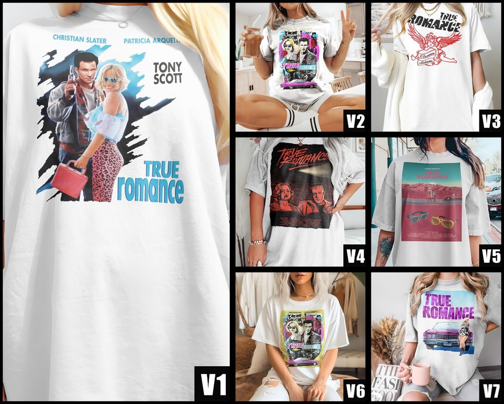 True Romance TShirt Vintage 8 colors TShirt DTG Print SIZES S-5XL