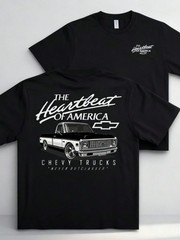 Men’s T-Shirts,Graphic T-Shirts, Double-Sided Graphic Print Men’s T-Shirts