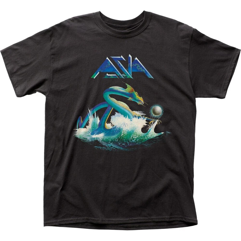 Asia Rock Band Debut Album Cover Mens T Shirt Rock N Roll Music Classic Black