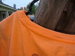 Polo Ralph Lauren Bright Orange V Neck T Shirt Vintage Tee Single Stitch Pony XL