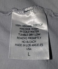 Gustin T-Shirt Mens SS Light Steel Blue Organic Cotton Made In USA Crew Neck L