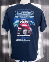 Classic Trucks Made in America Graphic Tee Mens Size Large Vintage Cars