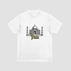 INDIA T-Shirt | Taj Mahal New 7 Wonders Tee | Holiday Tourist Souvenir Top
