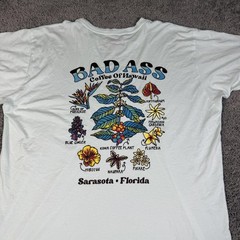 Bad Ass Coffee Of Hawaii Shirt Mens 2XL Green Sarasota Florida Back Print