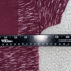 Straight Faded Mens Maroon Pocket Tshirt Short Sleeve Heather Crew Neck