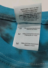 New Tie Dye Men’s T-Shirt Blue Gray Adult Medium Multicolor Summer Spider