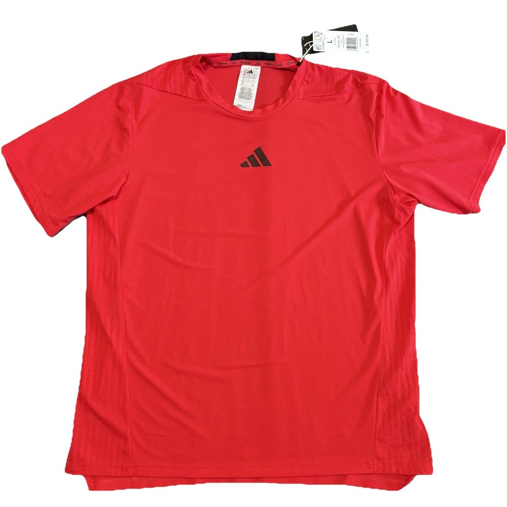 Adidas D4T TEE Training T-Shirt Men Large Red JY6341 Climacool Performance NWT