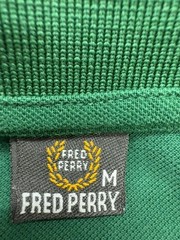 Fred Perry Mens Green Polo Shirt Size M Cotton Ribbed Collar Cuffs