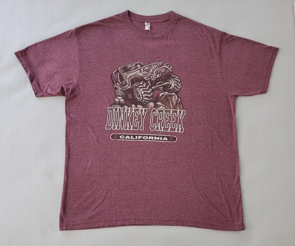 Optima Mens Burgandy Dinky creek Short Sleeve T-Shirt Size XL