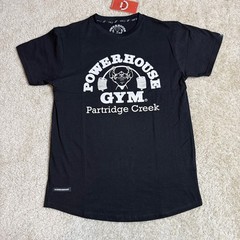 Powerhouse Gym Shirt Men’s S Black Bodybuilding Graphic T-Shirt Workout Lifting