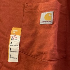 Carhartt Men’s Loose Fit Short Sleeve Pocket T-Shirt Rust Heather K87 Size S NWT