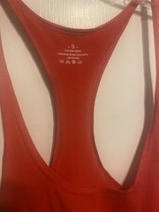Unbranded Bodybuilding Gym Stringer Tank Red Cotton Slim fit size Small NWOT