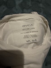 RVCA Men’s XS White Butterfly Graphic Print Crew Neck Short Sleeve Tee Regular